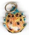 1 21x16mm Cloisonn� Ladybug Pendant